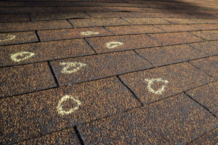 Marked Hail Damage Home Roof Solutions